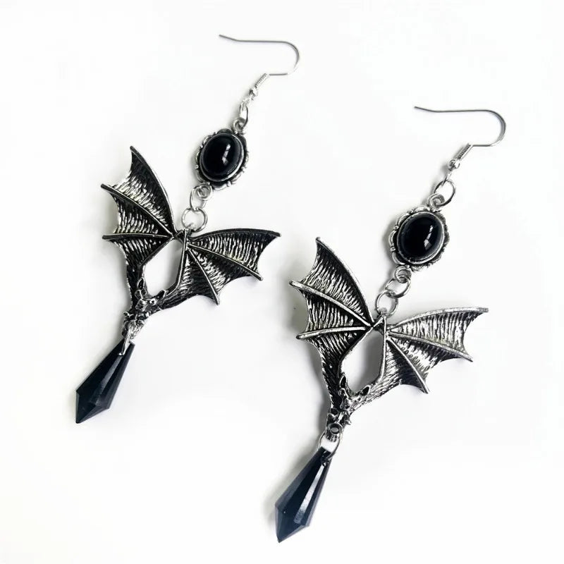 Horrible Halloween Vampire Bat Earrings For Teens Stainless Steel Simple Stud Earrings Premium Jewelry Festival Party Gifts