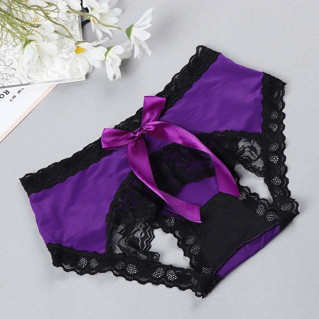 Easy Access' Crotchless Bow Underwear, Open Crotch Panties. – Rags n Rituals