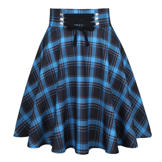 Rags n Rituals Blue Plaid Skirt at $29.99 USD