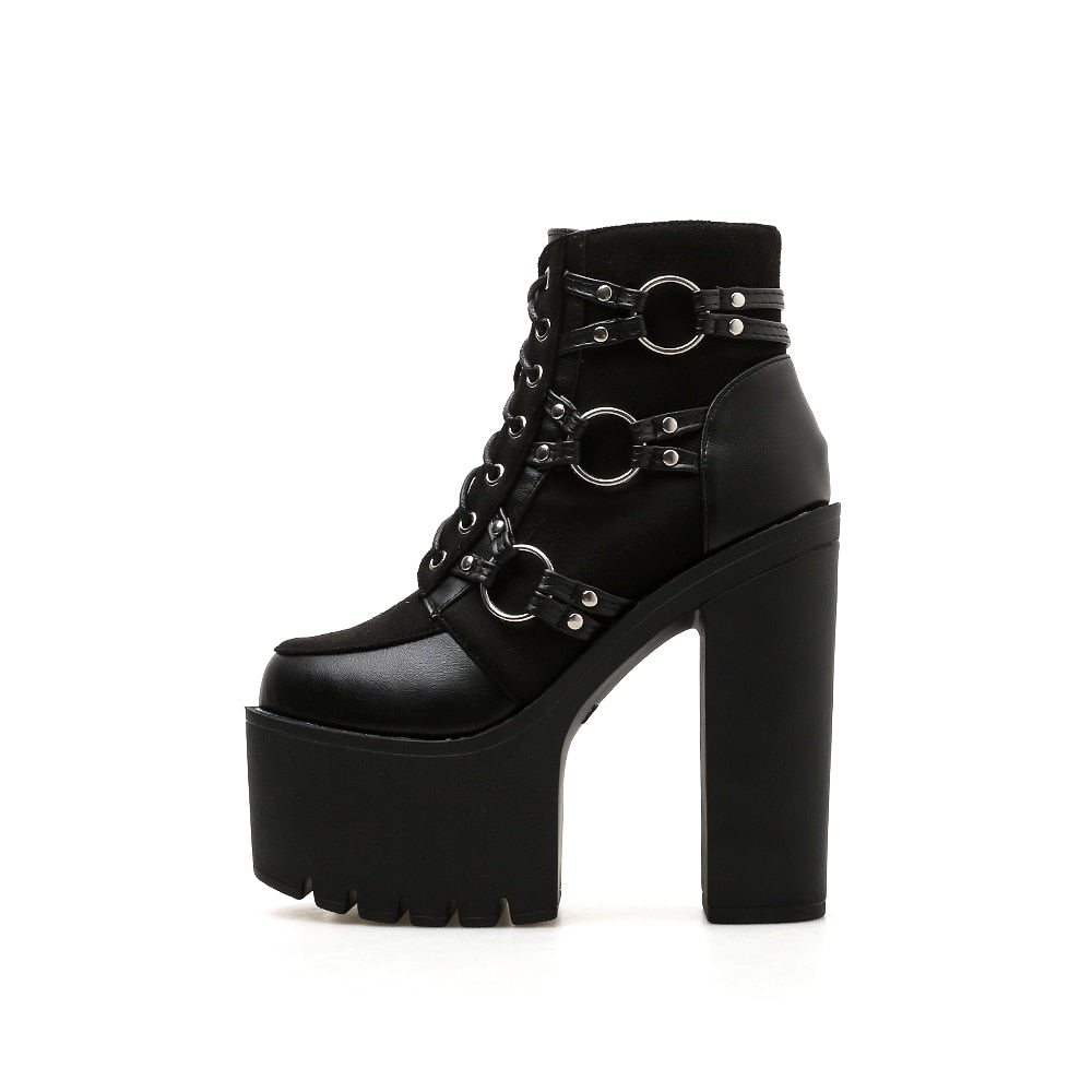 Rags n Rituals 'Get your Goth On' Gothic Platform Ring Boots at $64.99 USD