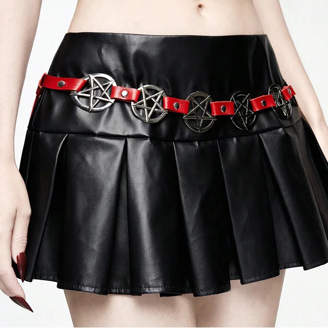 Red Goth Star Shaped Belt