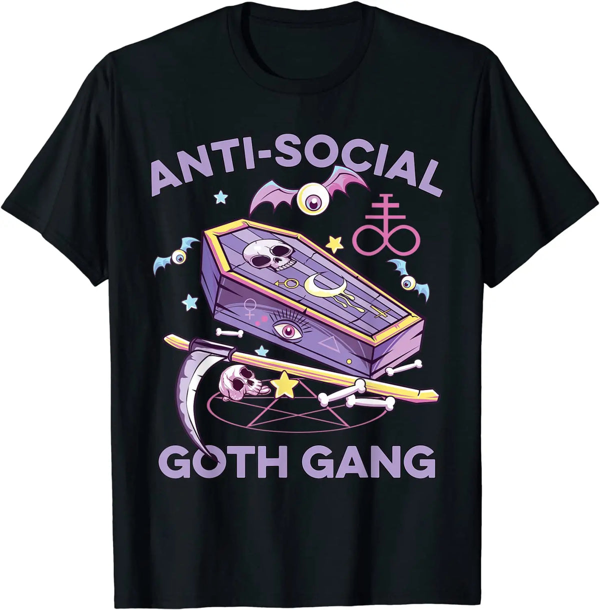 Anti-Social Pastel Goth Gang Alternative Aesthetic Nu Goth T-Shirt