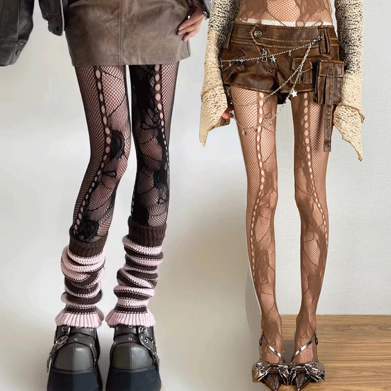 Y2K Floral Sexy Fishnet Stockings – Rags n Rituals