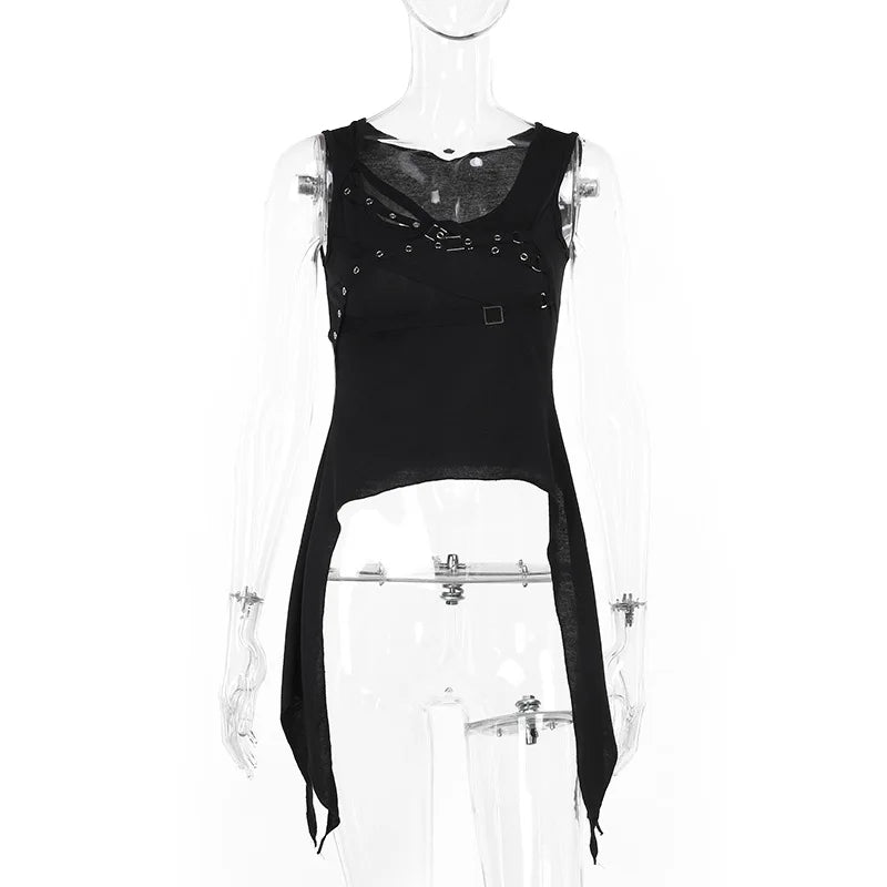 Alt Gothic Punk Sleeveless Black Dress Rags n Rituals Alt Gothic Punk Sleeveless Black Dress Rags n Rituals