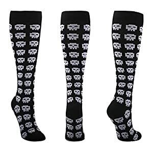 Black Skeleton Themed Socks