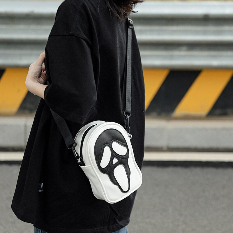 Black/White Ghost Face Bag – Rags n Rituals