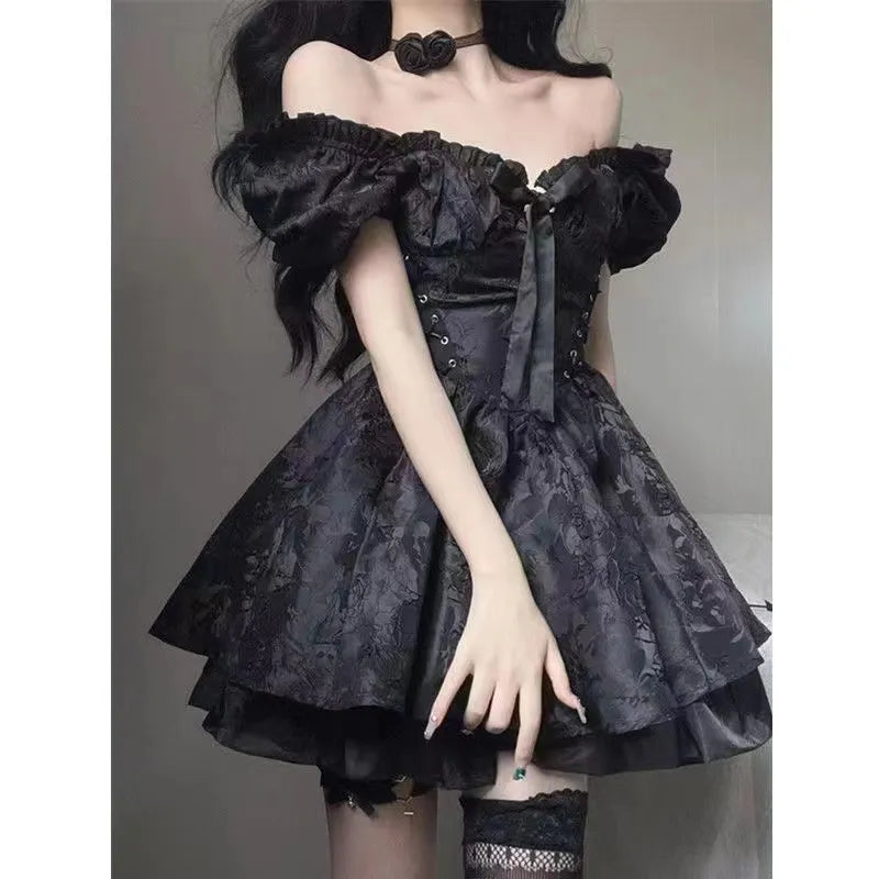Comeback' Black Gothic Grunge Mini Dress – Rags n Rituals