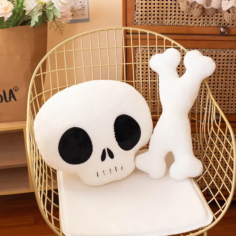 Horror Halloween Props Stuffed Skull Bone Plush