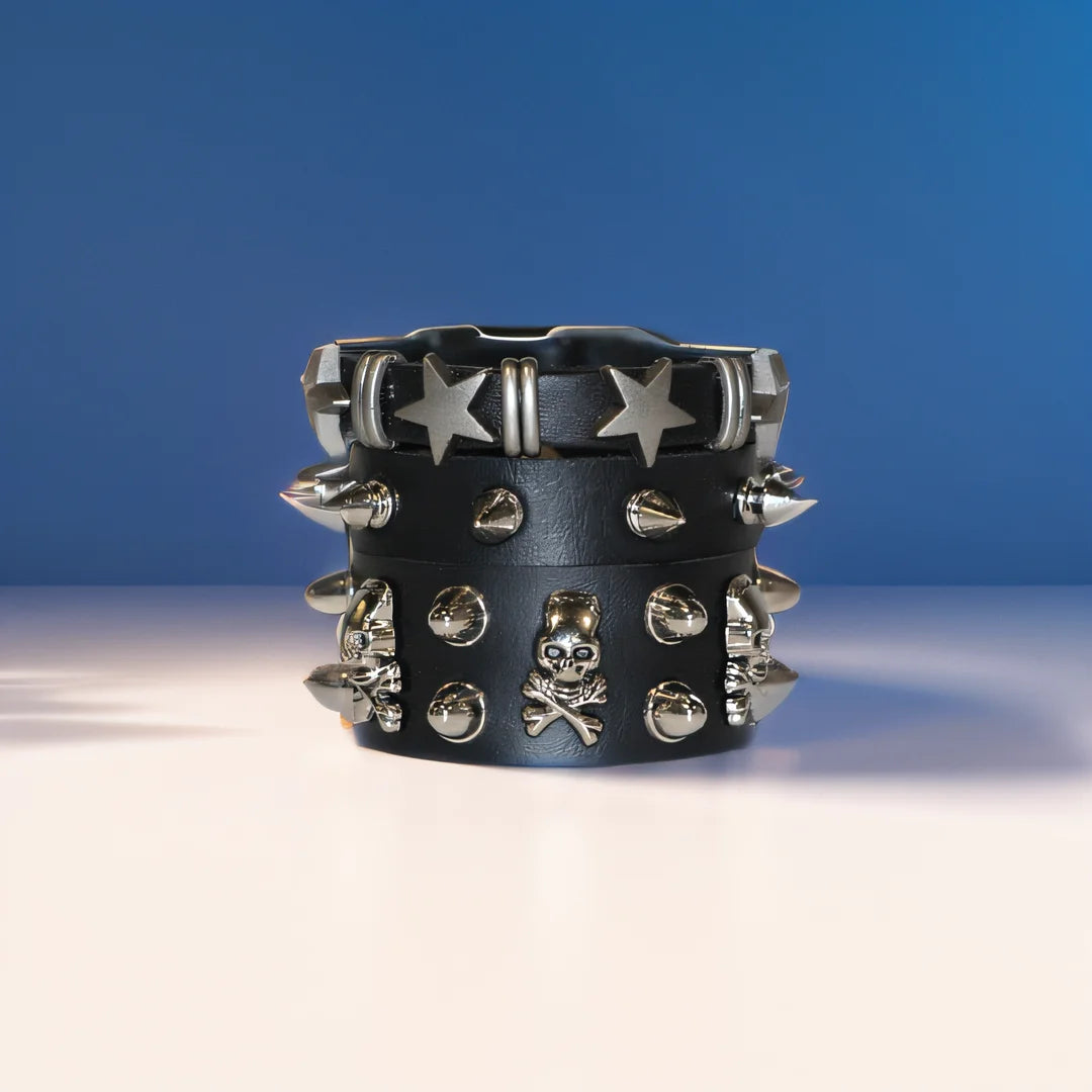 Goth Punk Alt Star Skull Bracelet Set – Rags n Rituals