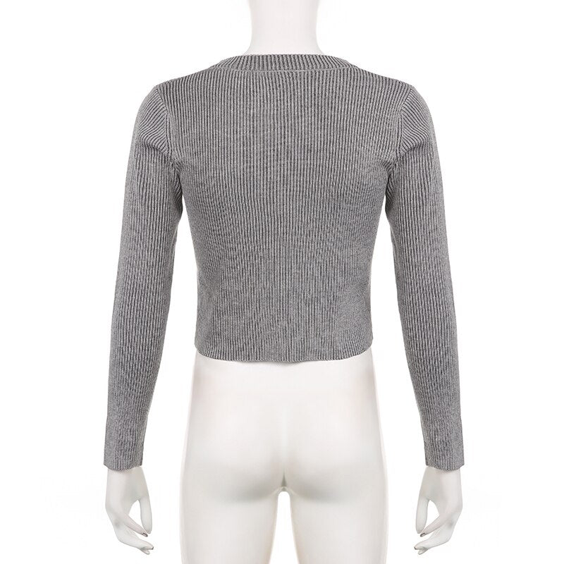'Demon Right Behind You' Grey Alternative Star Sweater