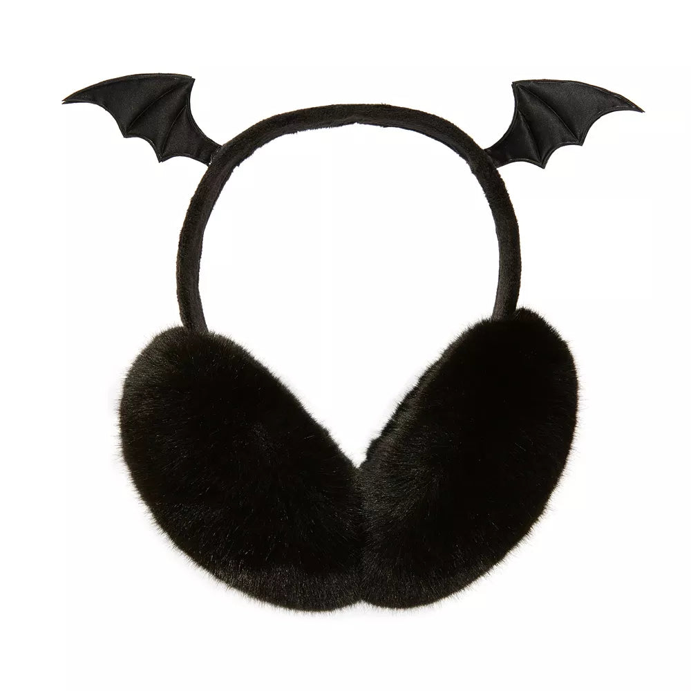 Cute Plush Black Bat Wing Earmuffs