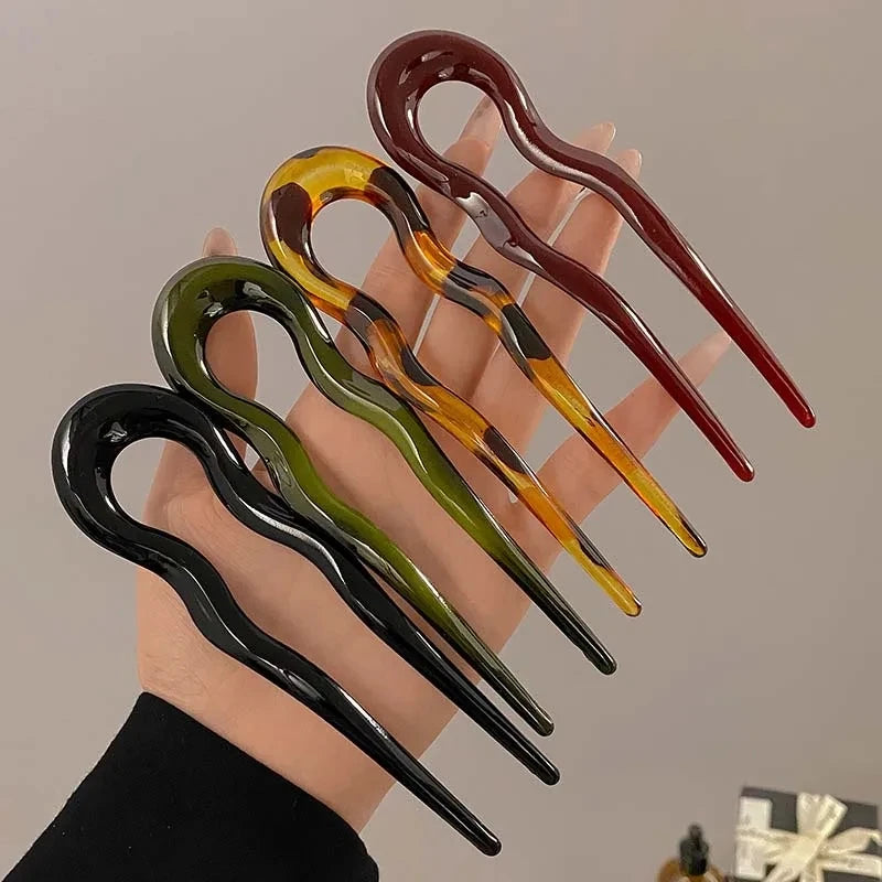 Alt U-Shaped Hair Fork Wave Hairpins