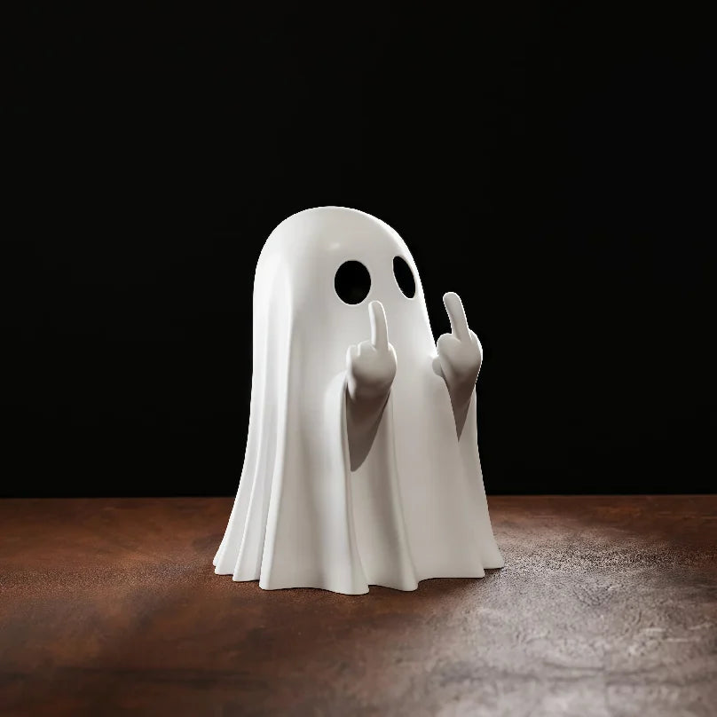 Middle Finger Ghost Statue