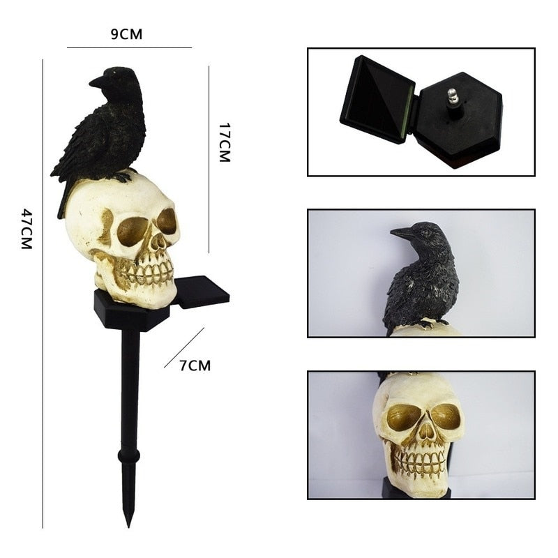 Crow Skeleton Outdoor Lights