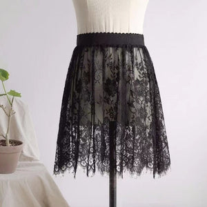 Black Lace Gothic Skirt - Short, Midi or Maxi