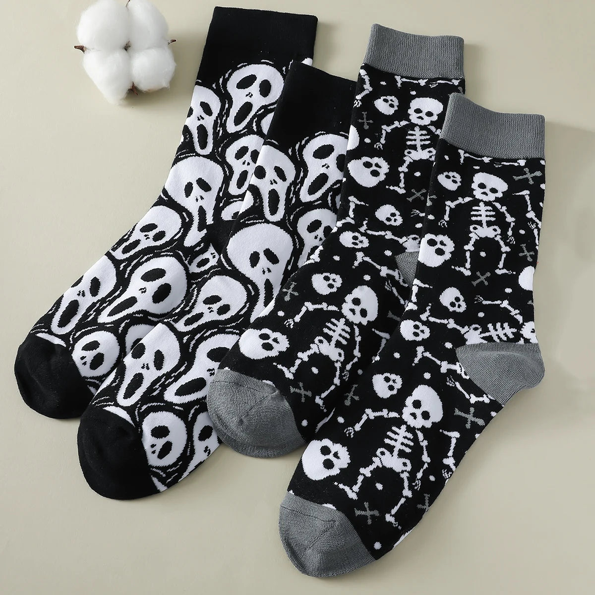Ghost and Skeleton Horror Socks