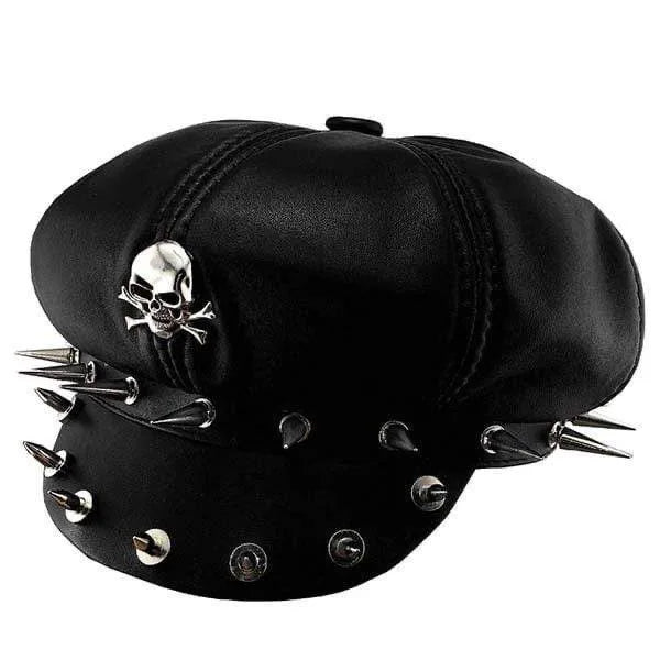 Black Steampunk Grunge Skull Rivey Hat – Rags n Rituals