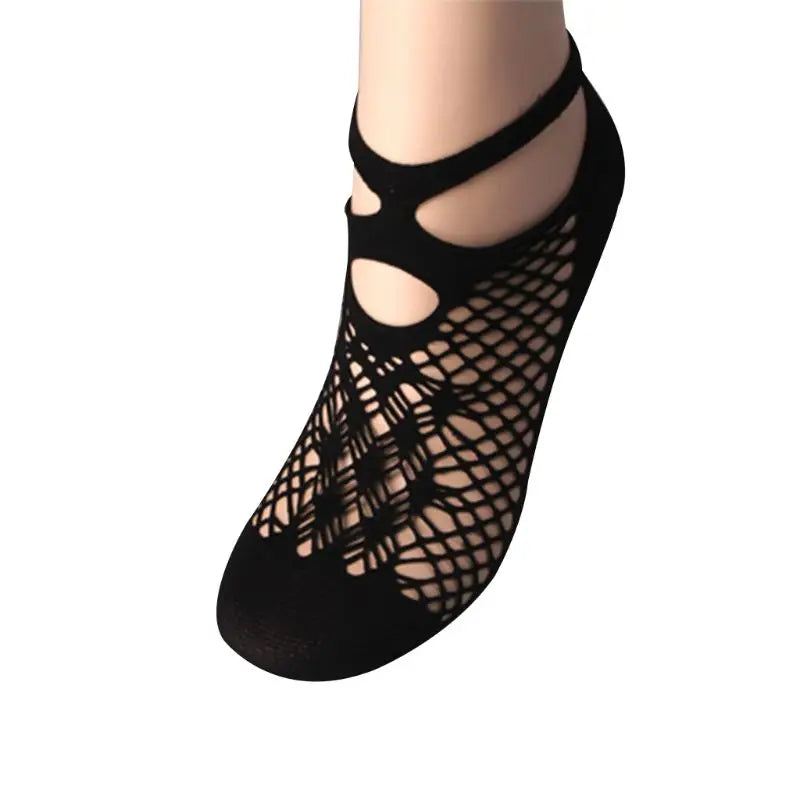 Black Gothic Fishnet Over Ankle Socks