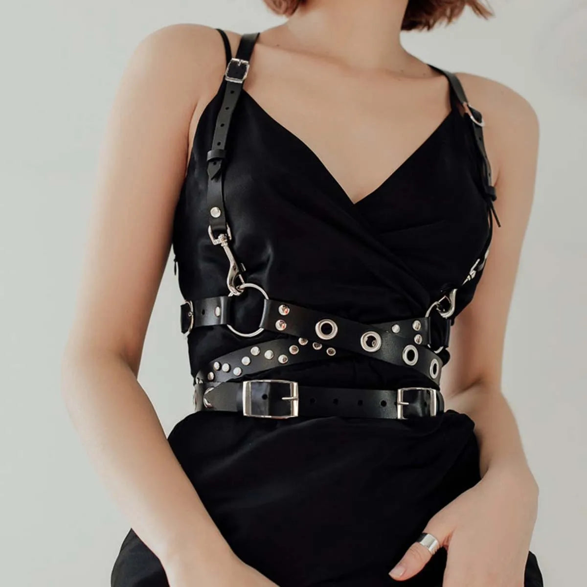 Black Faux Leather Waist Harness Belt – Rags n Rituals
