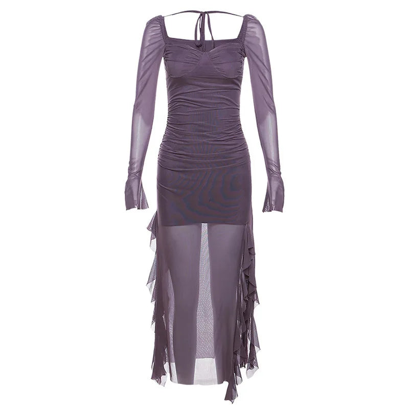 Goth 'Bring on the Night' Purple/Black Translucent Dress Rags n Rituals Goth 'Bring on the Night' Purple/Black Translucent Dress Rags n Rituals