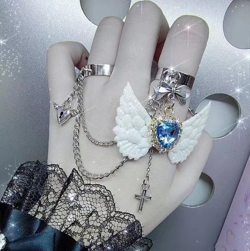 'Journey' Angel and Bat Wings Ring