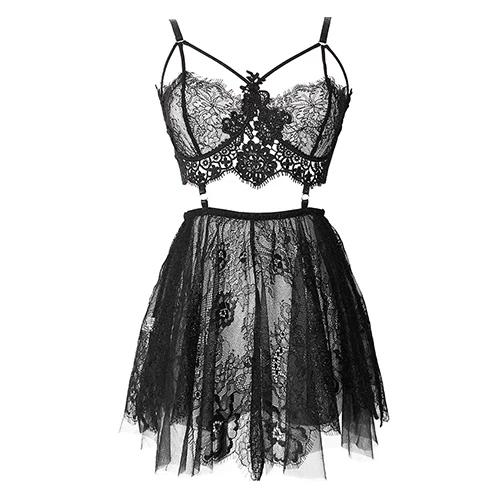 'Seduction' Black Alt Lingerie Underwear Set at $25.99 USD l Rags n Rituals