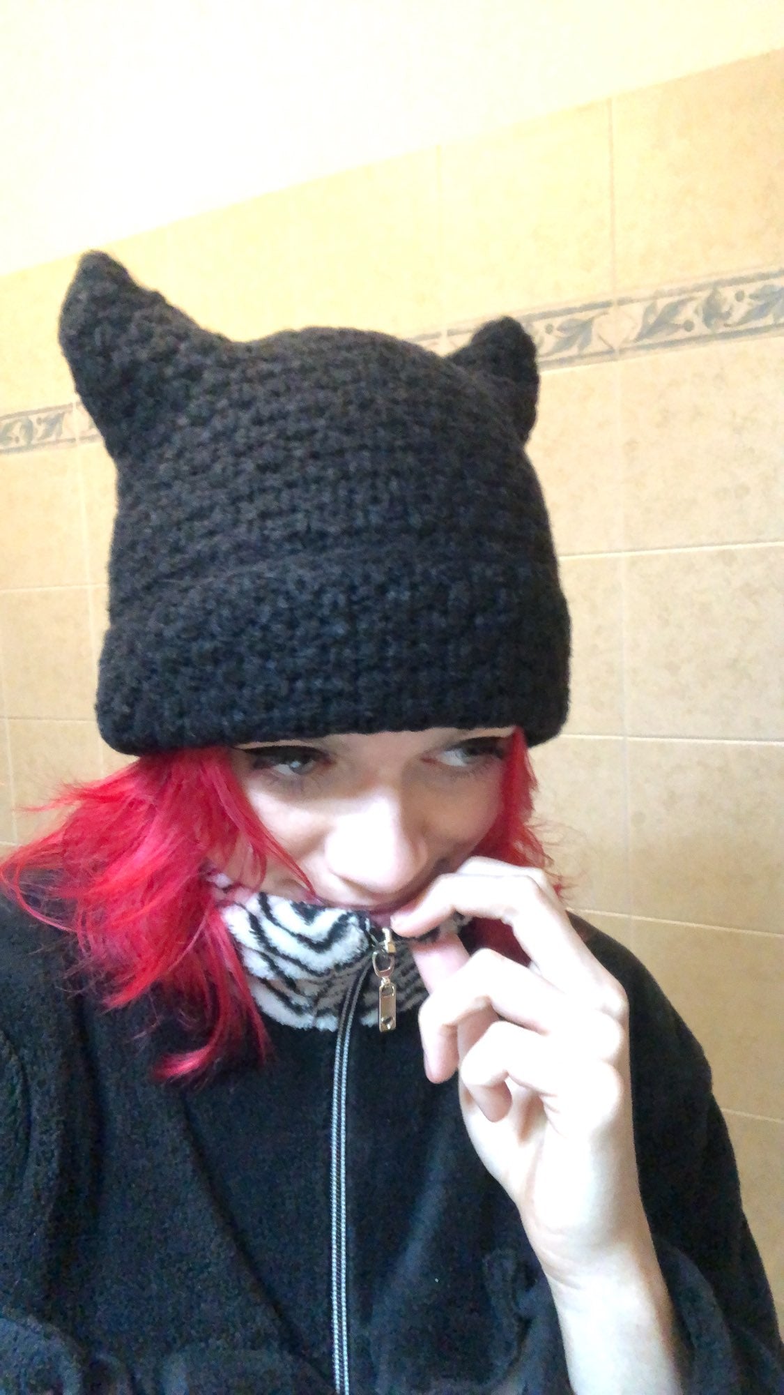 Cat Ears Streetwear Harajuku Beanie Little Devil Striped Knitted Hat