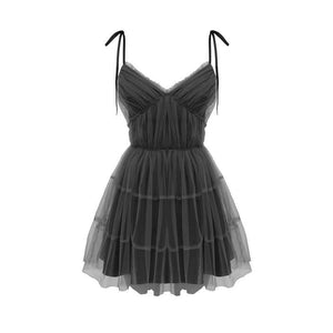 Rags n Rituals 'Fae' Grey mesh overlay strap dress at $39.99 USD