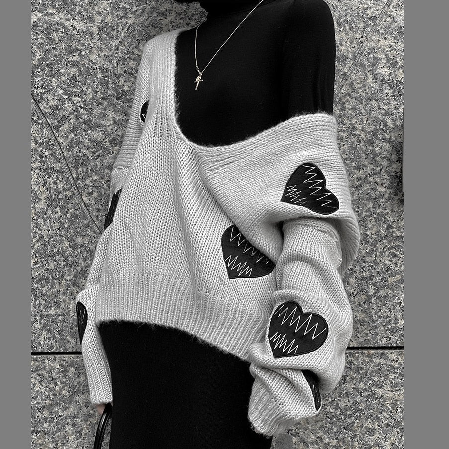 Rags n Rituals Casual Knitted Love Themed Sweater at $38.99 USD