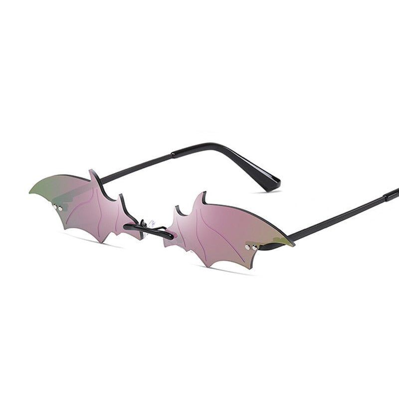 Black Goth Bat Shaped Sun Glasses