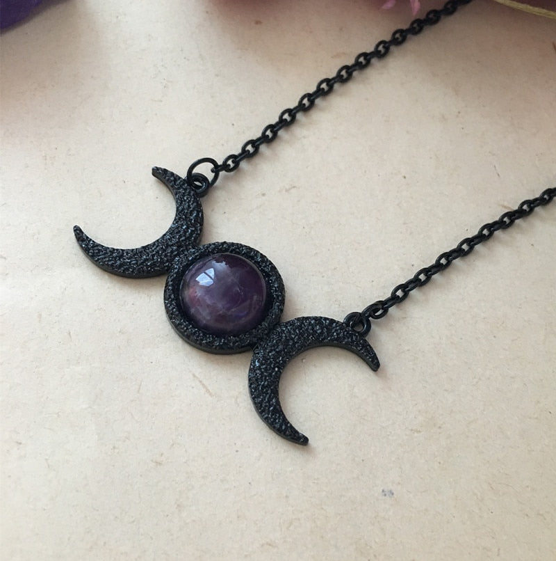 Black Luna Chain Necklace