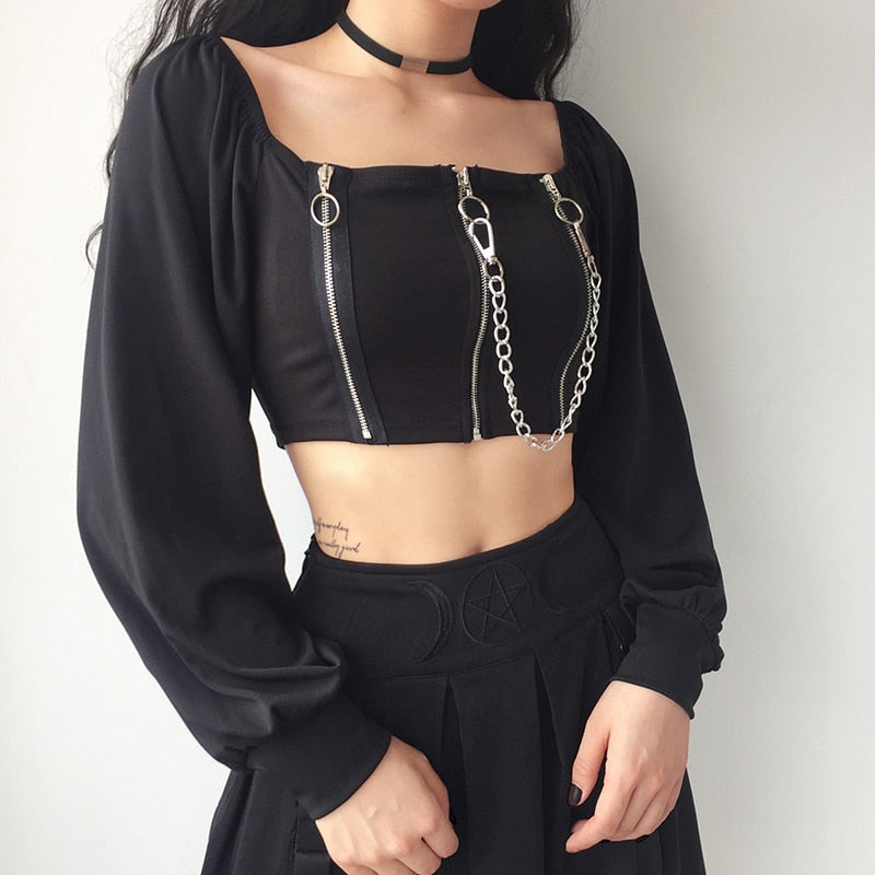 Rags n Rituals 'Blaster' Chain Long Sleeve Top at $35.99 USD