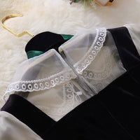 'Dahlia' Black and White Goth Shirt Dress