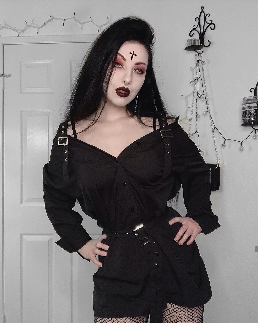 Damnation' Black Alt Grunge Belted Shirt Dress – Rags n Rituals