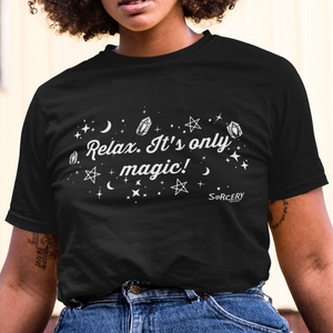 Rags n Rituals 'Relax, it's Only Magic' Short-Sleeve Unisex T-Shirt at $26.99 USD