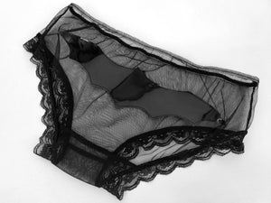 Black Mesh Bat Underwear