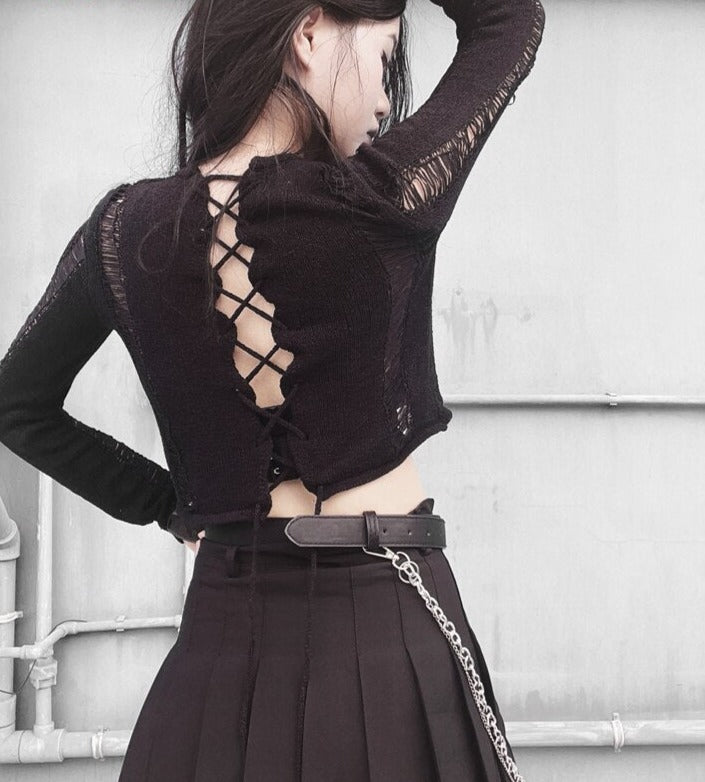 'Fairytale' Black Knitted Sweater