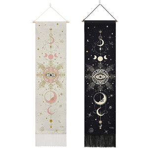 Moon Phase Celestial Tassel Tapestry Wall Hanging