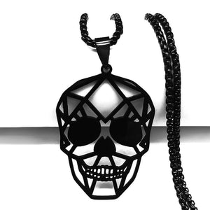 Gothic Skull Stainless Steel Necklace