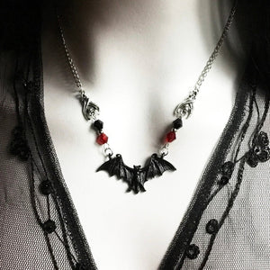 Dark Gothic Bat Necklace