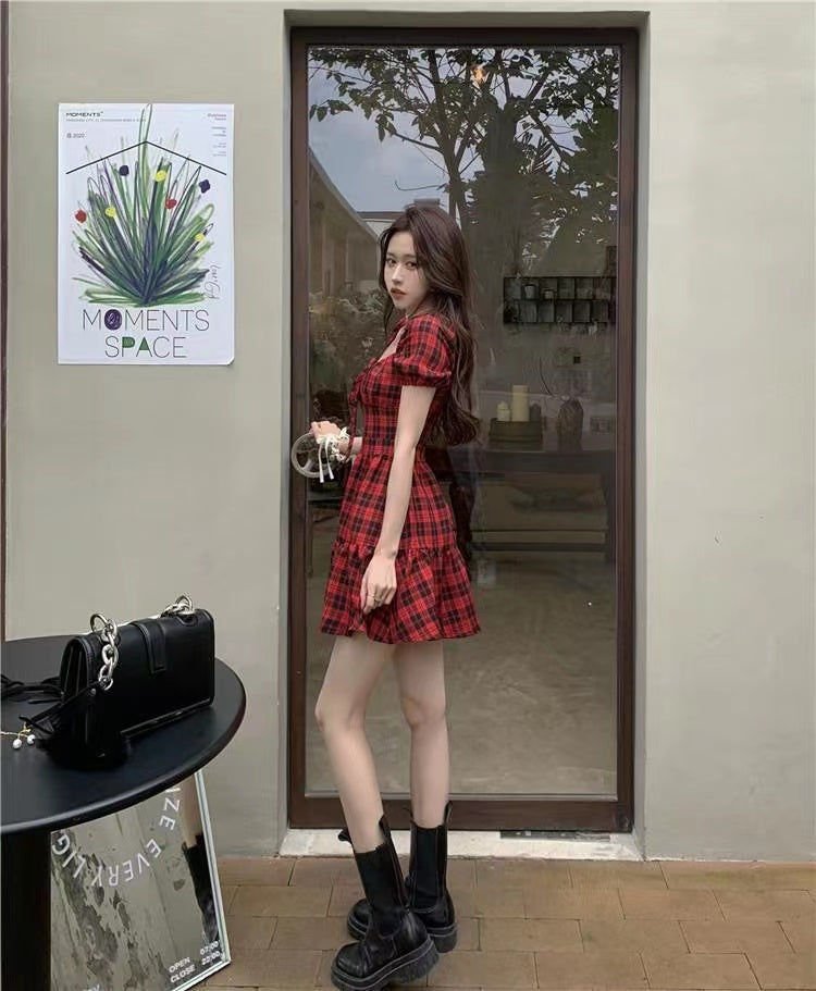 red grunge dress Motel darsih locked floral cami maxi dress in red