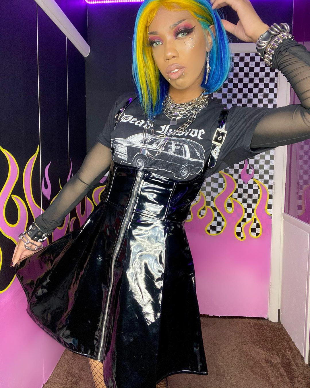 Club Hopper' Black Alternative Gothic PVC Zipper Skirt – Rags n Rituals