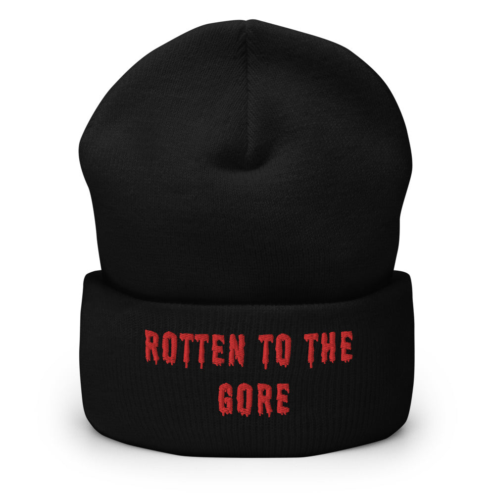 Rags n Rituals 'Rotten to the Gore' Red and Black Cuffed Beanie at $32.99 USD