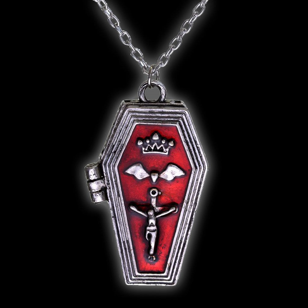 Rags n Rituals Goth Coffin Locket Pendant Necklace at $12.99 USD