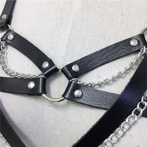 Rags n Rituals 'Heart Beat' PU Leather Body Harness at $24.99 USD