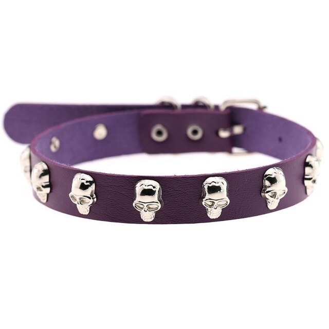 Rags n Rituals 'Built for this' Pu Leather Skull Choker at $12.99 USD