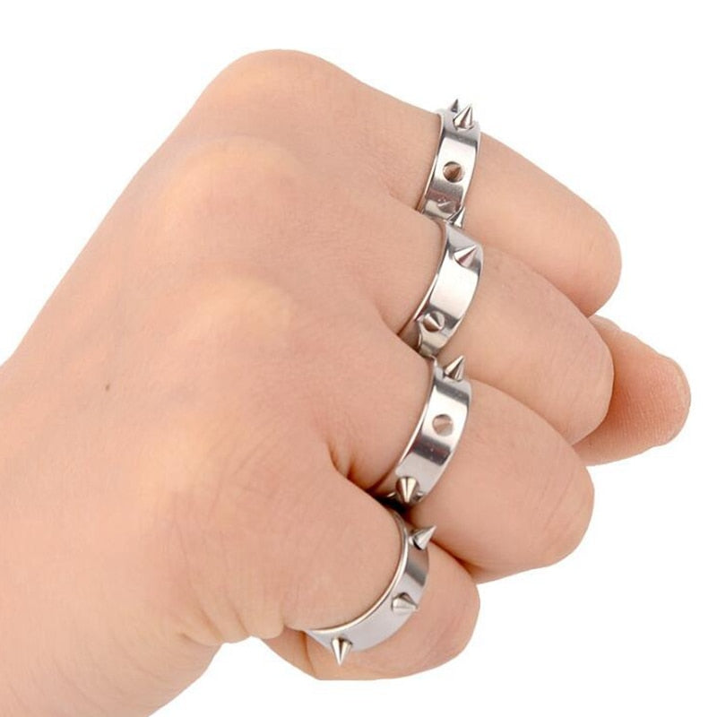 Stainless steel spike ring – Rags n Rituals