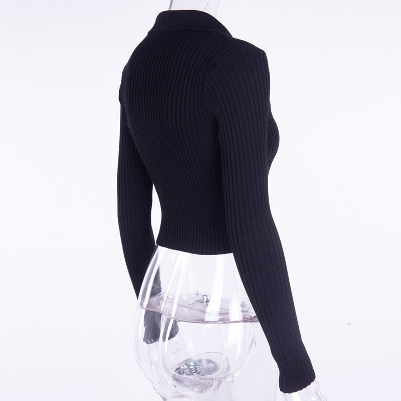 Rags n Rituals 'Doomsday' Black ribbed zip long sleeved top at $29.99 USD