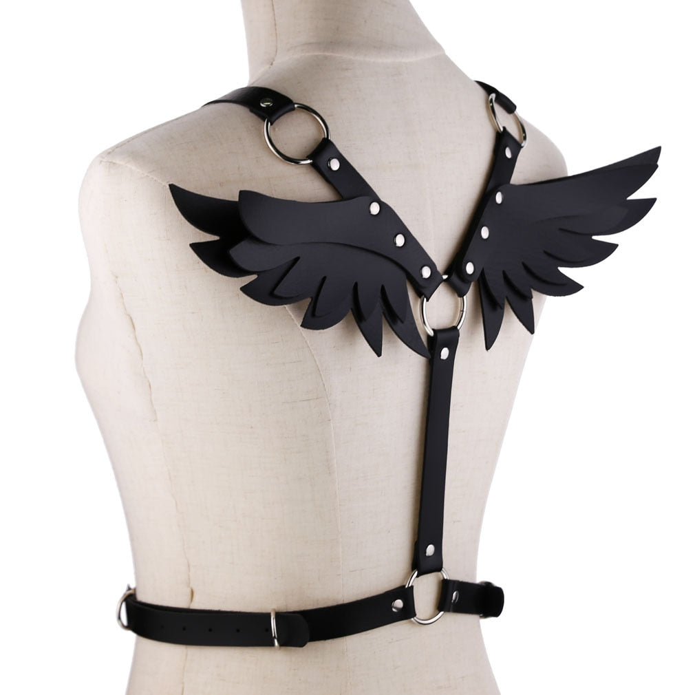 Rags n Rituals 'Angel of Death' faux leather wing harness at $19.99 USD