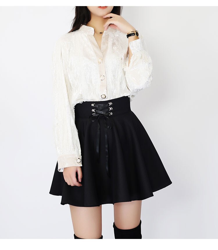 Rags n Rituals 'Toil and Trouble' Black lace up skirt at $34.99 USD